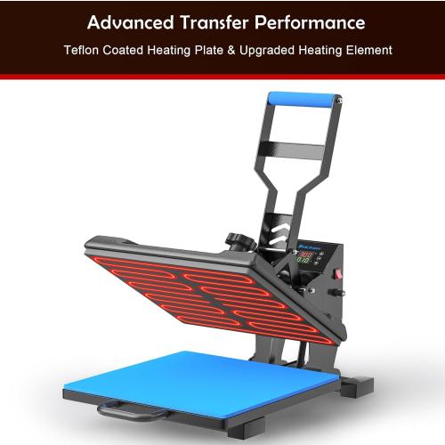 Delclynee 15 x 15 High Pressure Heat Press Machine for T Shirts, Industrial-Quality Digital Sublimation Printer for Heat Transfer Vinyl