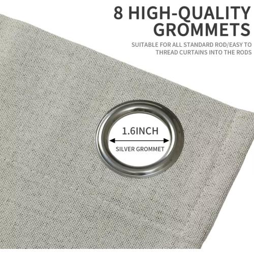 Joydeco Blackout Room Divider Curtains, Extra Wide Light Beige Sliding Door Drapes Living Room Curtains, 1 Panel 100W x 96L Inch Patio Door Drapes for Room Privacy