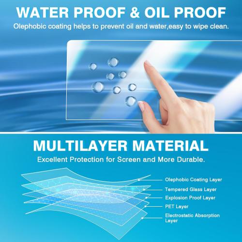 Karltys 2 Pack Screen Protector for 2020-2025 Audi Q7 Q8 10.1-Inch Upper   8.6-Inch Lower Screen, 9H Tempered Glass Screen Protector for Audi Q7 Accessories, Car Radio Screen Cover Anti Fingerprint
