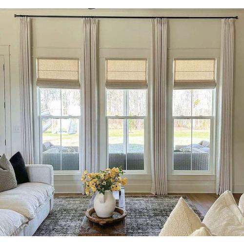 Zeerobee Curtain Rods, 120-170 Inch, Black, Metal, Matte Painted, 1 Inch Heavy Duty, Adjustable Telescopic, Wall/Ceiling Mounted