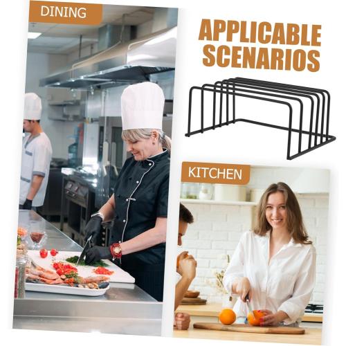 2pcs Kitchen Pot Rack Holder Dish Drying Rack Container Lid Organizer Pan Cover Bakeware Storage