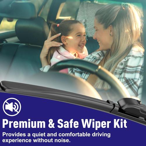 AJK Heated Front Windshield Wipers for BMW iX 2022-2025 (28 22 13) | All-Weather OEM Quality Automotive Replacement Wiper Blades for My Car-Front and Rear Windows