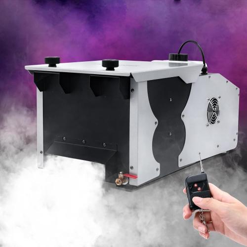 Fog Machine Low Lying, 1500W Smoke Machine Stage Fog Maker Fogger 18000CFM with Remote & Wired control for Halloween Wedding Party Stage Effect