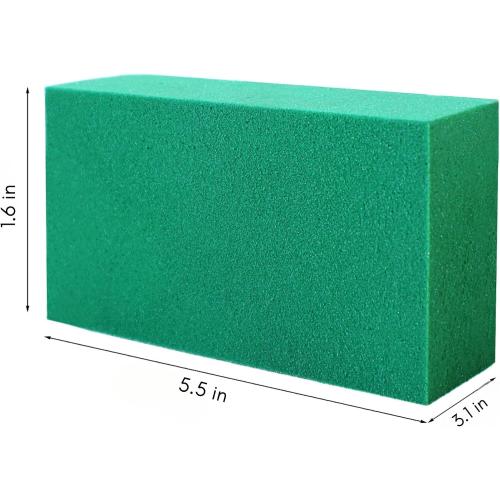 FLOFARE Pack of 6 Floral Foam Blocks Each (5.5L x 3.1W x 1.6H) Green Wet & Dry Flower Foam for Fresh & Artificial Flower Arrangement, Plant Foam, Florist Supplies for DIYs, Arts, Crafts & Weddings