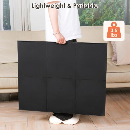 WELGEE  Tilting Puzzle Board with Stand, 31” x 24” Lightweight Portable Puzzle Table for Adults & Seniors, DIY Customizable Puzzle Accessory Only 3.5 lbs (Black)