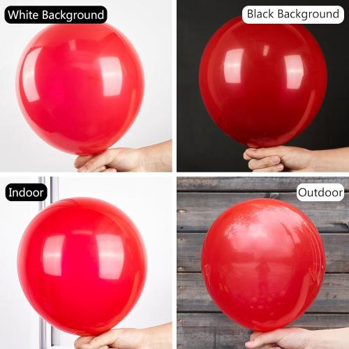 PartyWoo Red Balloons 140pcs Different Sizes of 18 12 10 5 Inch Matte Red Latex Balloon Arch Kit Garland for Birthday Graduation Bachelorette Cherry Casino Movie Theme Party Decorations Red-Y57