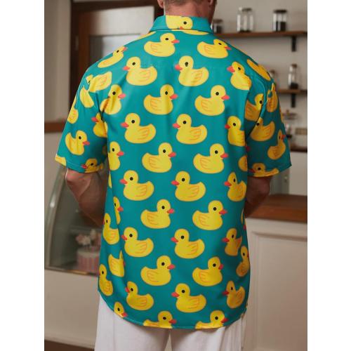 Hardaddy Men's Hawaiian Shirt Short Sleeve Funny Printed Casual Button Down Aloha Shirts size XXL