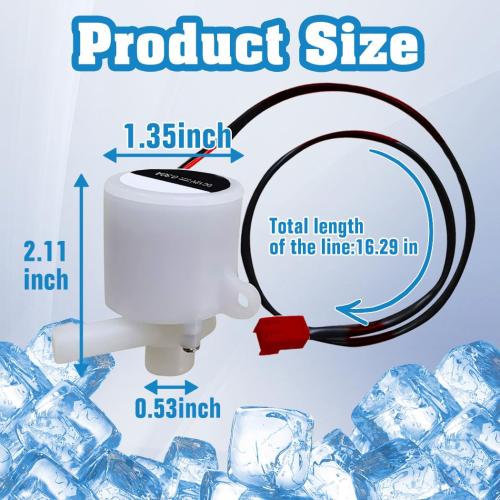 HZB-12A/25BF ZLWB-12 Ice Maker Machine Water Pump Fits for Household Small Bullet Ice Machine HZB-25BF/ HZB-13F/ HZB-20FA/ HZB-50A/ HZB-20F/ HZB-5/0 HZB-80/ HZB-60