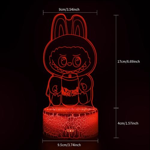 Cartoon Night Light,Cute Night Light, Anime Charater 7 Color Change Decor Lamps,Kids Gifts for Christmas Birthday(Style3)