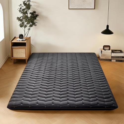 Premium Foam 3.2 Thick Japanese Futon Floor Mattress - 80x60 100% High-Density Foam,Comfortable Sleeping Pad,Tatami Mat for Dorm,Bedroom or Guest Room，Boys Girls Dormitory Pads(Black)