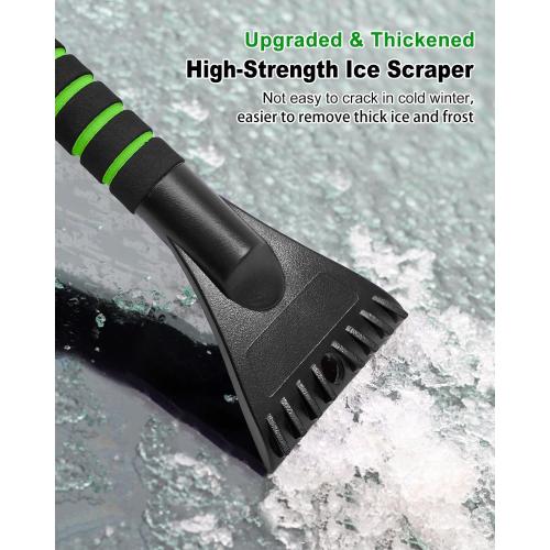 SEAAES Ice Scraper with Snow Brush for Car Windshield, Upgraded Extendable Snow Brush with Foam Grip for Truck SUV Vehicle Windows