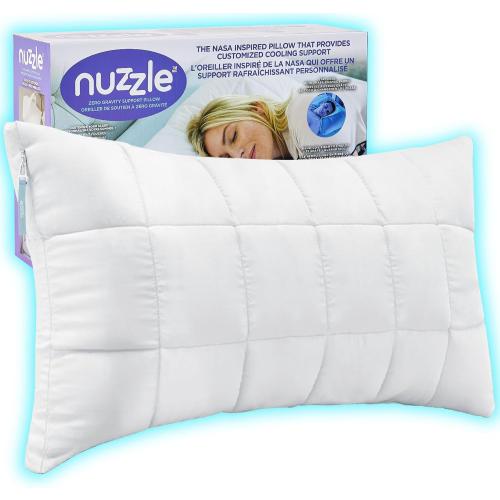 Nuzzle Adjustable Pillow for Side Sleepers, Luxury King Size Bed Pillow Hotel Collection - Best Adjust Height Soft Firm Pillow for Back, Stomach or Side Sleepers
