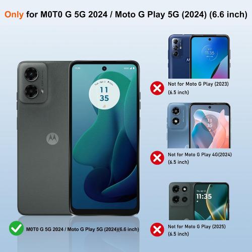 for Motorola Moto G 5G 2024 Case,Liquid Silicone Upgrade[Soft Anti-Scratch Microfiber Lining][2 HD Screen Protector][Full Camera Protection] Shockproof Case Moto G 2024 Phone Case 6.6 inch -Black