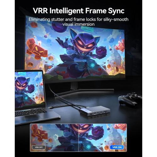 ORICO 4K USB Portable HDMI Capture Card with Dual 4K@60Hz Inputs, Compatible with PS5/Xbox/Switch/OBS and More, for Streaming & Recording Gaming, Works on Laptop, PC, Mac, iPad