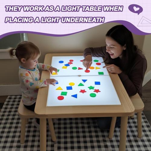 Novabright 2 Pack Acrylic Sensory Table Cover Compatible with IKEA Flisat