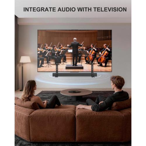 WALI Universal Soundbar Mount for TV, Heavy-Duty Bracket for Mounting Above or Below Screen, Length Up to 16.7,Fits Samsung,Sony,Bose,LG,Vizio,Roku,Vizio,Bose & More (SBR206)
