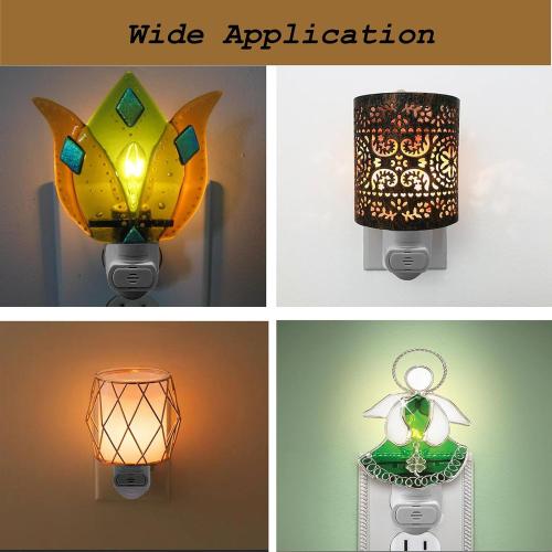 Auto On Sensor Plug in Night Light Module,Wall Light Plug with Light Sensitive On/Off Switch,Rotating E12 Base Night Light Socket for Making Your Own DIY Decorative Night Lights