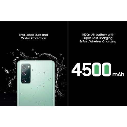 Samsung Galaxy S20 FE 5G Cell Phone, Factory Unlocked Android Smartphone, 128GB, Pro Grade Camera, 30X Space Zoom, Night Mode, US Version, Cloud Mint Green