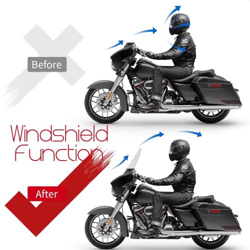 CLEAR 14'' Windshield Windscreen for Harley Ultra Limited FLHTK, Tri Glide Ultra FLHTCUTG, Special FLHXS, FLHX 2014-2023 for CVO Street Glide 2015-2022 (Clear)