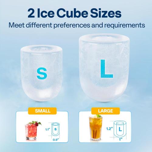 VIVOHOME Countertop Ice Maker 26lbs/Day 9 Ice Cubes in 6 Mins Ice Maker Machine with Hand Scoop and Self Cleaning Ice Cube Maker Red