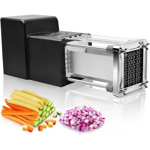 Electric French Fry Cutter, Sopito Commercial Grade Potato Cutter with 1/2-Inch Blade Stainless Steel Perfect for Potatoes Carrots Cucumbers