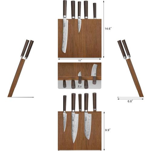 Cangshan SOBU Series 503817 X-7 Damascus Steel 6-Piece Magnetic Block Set