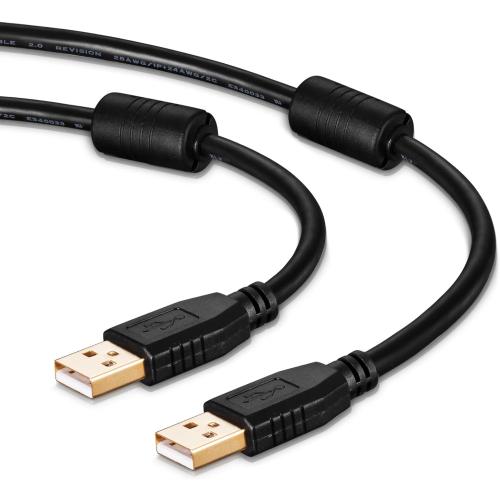 Tan QY USB A to A Male Cable 30Ft, Double End USB Cord with Gold-Plated Connector for Hard Drive Enclosures, Printers, Modems, Cameras(10M/30Ft)