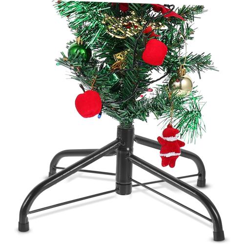 35cm Artificial Christmas Tree Stand Holder Base Sturdy Metal Construction for Storage Blackish Green