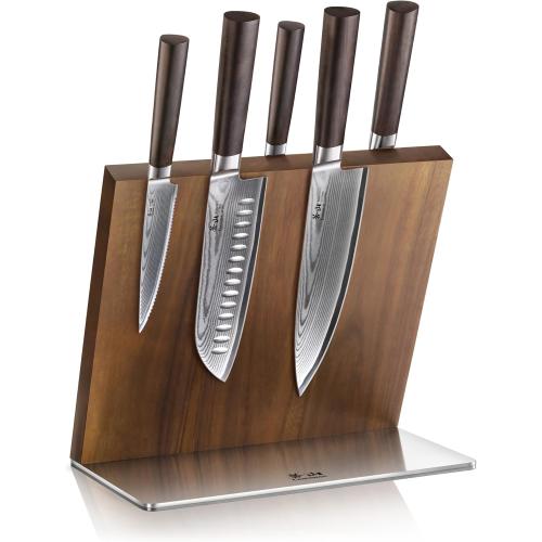 Cangshan SOBU Series 503817 X-7 Damascus Steel 6-Piece Magnetic Block Set