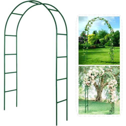 Metal Pergola Arbor, 4.6 Feet Wide x7.9 Feet High,Assemble Freely Lightweight Wide Garden Arch for Various Climbing Plant Wedding Garden Arch Bridal Party Decoration Wide Arbor,Green