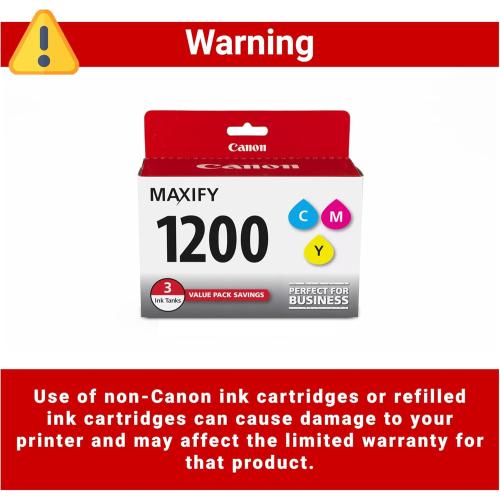 Canon MAXIFY PGI-1200 3Color Multi Pack Ink Compatible to MB2120, MB2720, B2020, MB2320, Cyan, Magenta, Yellow
