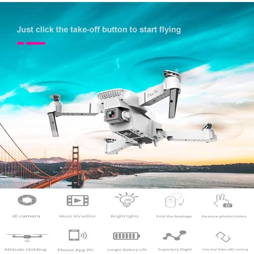 Mini Drone with Camera for Adults - Christmas Toy Gift for Beginner Age 14 Years Old - RC Quadcopter Multirotors | Foldable UAV | WiFi HD FPV Live Video | One Key Take Off/Land | Altitude Hold | Headless Mode | 360° Flip | Carrying Case (IN Black)