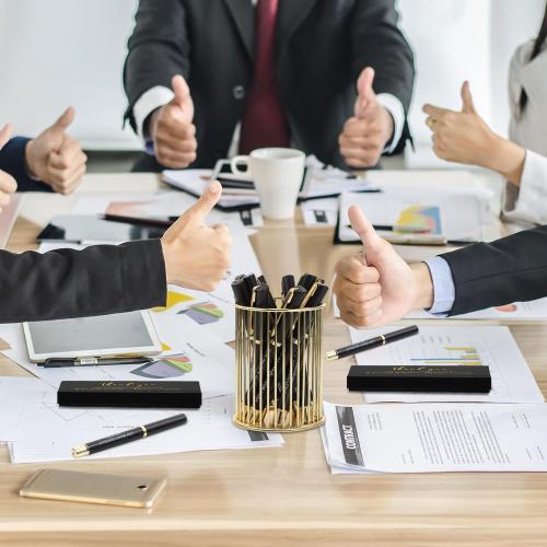 Fulmoon 24 Pcs Inspirational Pen Boxes Empty Thank You Pen Boxes for Ballpoint Jewelry Display Motivational Quote Cases Appreciation Gifts for Christmas Employee Teacher Coworker Office Team(Black)