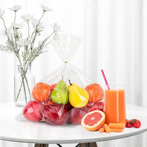 10Pack Clear Basket Bags,Large Cellophane Gift Bag For Baskets,16x24 Inch Cellophane Bags,2 Mil Thick,For Gift Giving, Packaging Products,Fits a 9 Inch Round Tray or 7 Inch Square Box With Ease