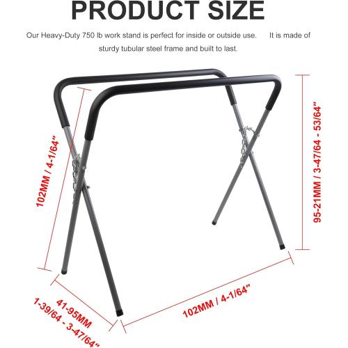 Color Blue 1000-Pound Capacity Portable Work Stand, Work Horse Foldable Work Table for Body Panels