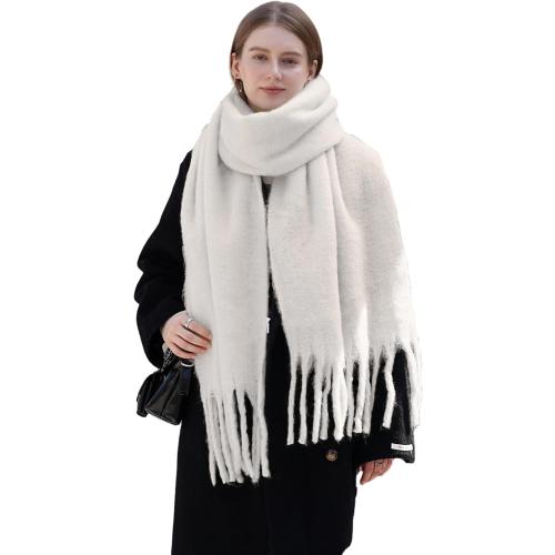 Wander Agio Winter Warm Scarf Long Pashmina Extra Large Shawls and Wraps for Women Large Blanket Scarves Solid