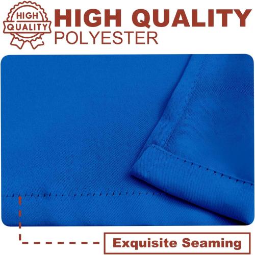 YHSF Blackout Curtains - Room Darkening Grommet Curtains for Bedroom, Living Room, Office and More - Solid Plain Design, Light Blocking, Elegant Home Décor - 52x84 Inches, Two Panel, Royal Blue