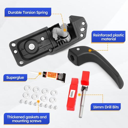 20833606 Left Driver Side Interior Door Handle Kit for 2007-2014 Chevy Silverado, Tahoe, Suburban, Avalanche/GMC Sierra, Yukon, Yukon XL/Cadillac Escalade 20871488, 80374