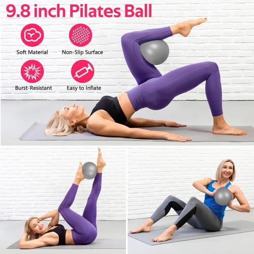 WALITO Home Pilates Kit for Women,Pilates Ring Set with Magic Circle,Resistance Bands,Figure 8 Workout Bands,Mini Ball, Compact Toning Fitness Essentials Starter Set Accessories Gift