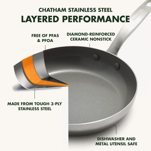 GreenPan Chatham Tri-Ply Stainless Steel‼️INCOMPLETE SET ONLY POTS AND TOPS‼️