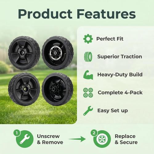 4 Pack 8 Lawn Mower Wheels Kit for Honda HRN216