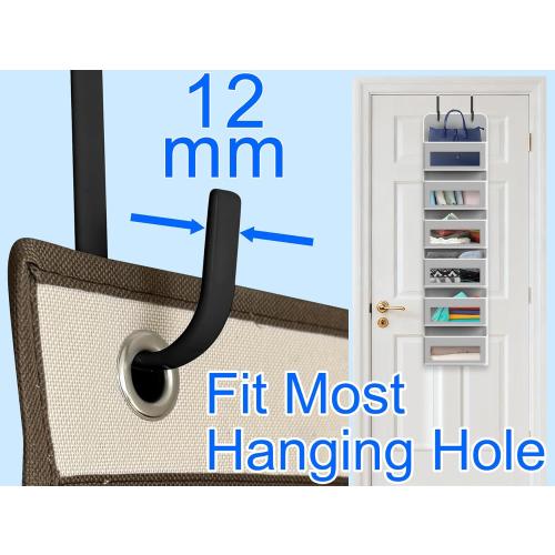 Over The Door Metal Hooks with Plastic Coating 5.5 Fit 0.5 to 1 3/8 Door 4 Pcs Heavy Duty Single Towel Robe Rack Wreath Bathroom Shower Hanger Shoe Organizer Ironing Board Short Black