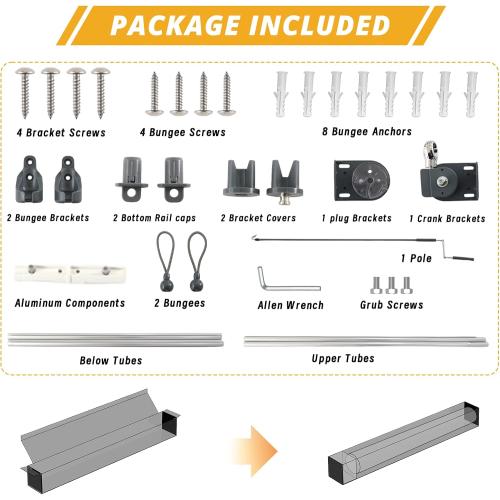 Outdoor Roller Shades，Cordless Patio Roller Up Blinds with Shade Cloth for Porch Gazebo Pergola Balcony Backyard，2 Poles & 1 Fabric，Grey，72 Wx96 H