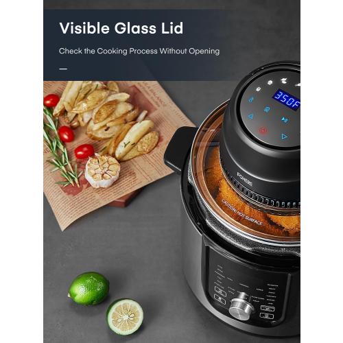 Air Fryer Lid for Instant Pot 6Qt/8Qt, 7 in 1 with LED Touchscreen, Turn Your Pressure Cooker Into in Seconds, Air Fryer Accessories and Recipe Cookbook Included