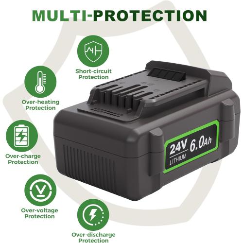 24V Battery for Flex Tools: 6Ah 24 Volt Lithium Battery Replacement for Flex Power Tool Lithium-ion FX0111 FX0121 FX0221 FX0311 FX0331 FX0341