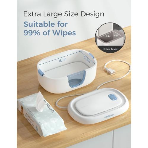 Momcozy Baby Wipe Warmer, Innovative Spring Design,Large Capacity Dispenser