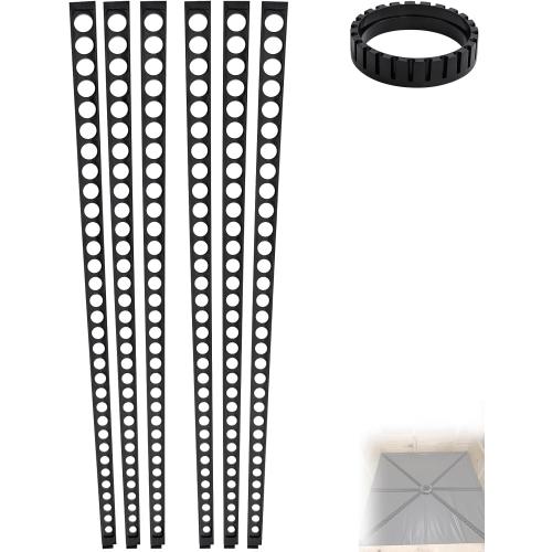 Pitch Shower Kit Sticks for Pitch,Quick Pre Sloped Shower Pan Kit for Shower Floor Mortar Bed with Water Drainage Slope,Shower Slope Kit with Center Ring and 6 Float Stick System for Shower Remodeling