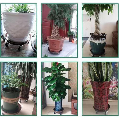 BLUE USED  Plant Caddy with Wheels, Heavy Duty Plant Stand with Universal Wheels, Round Pot Trolley for Indoor Outdoor,18inch Black