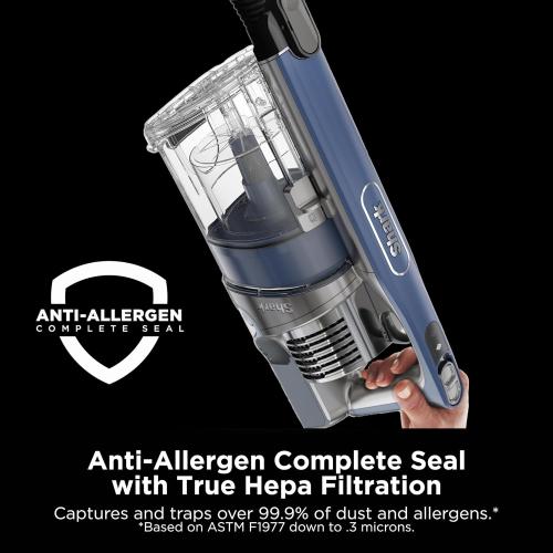 Shark Cordless Pet Plus Vacuum with HEPA Filter, Powerful Suction, Lightweight, 40min Runtime, Anti-Allergen Complete Seal, PowerFins, Self-Cleaning Brushroll, for Carpets & Hardfloors, Blue, IZ361H