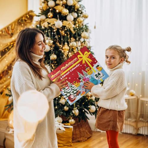 Rubber Duck Advent Calendar 2025, 24 Days Christmas Rubber Ducks Countdown Calendar 24 Pcs Christmas Ducks Advent Calendars Stocking Stuffers Bath & Pool Toys for Kids Boys Girls